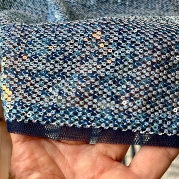 Aidan Mattox Formal Sequin Halter Mini Dress with Cutout Size 2 Marine Blue NWT - Picture 13 of 16